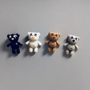 Cute Goth Teddy Bear Magnet Set Of 4, Kawaii Gothic Spooky Bears, Magnets Gift